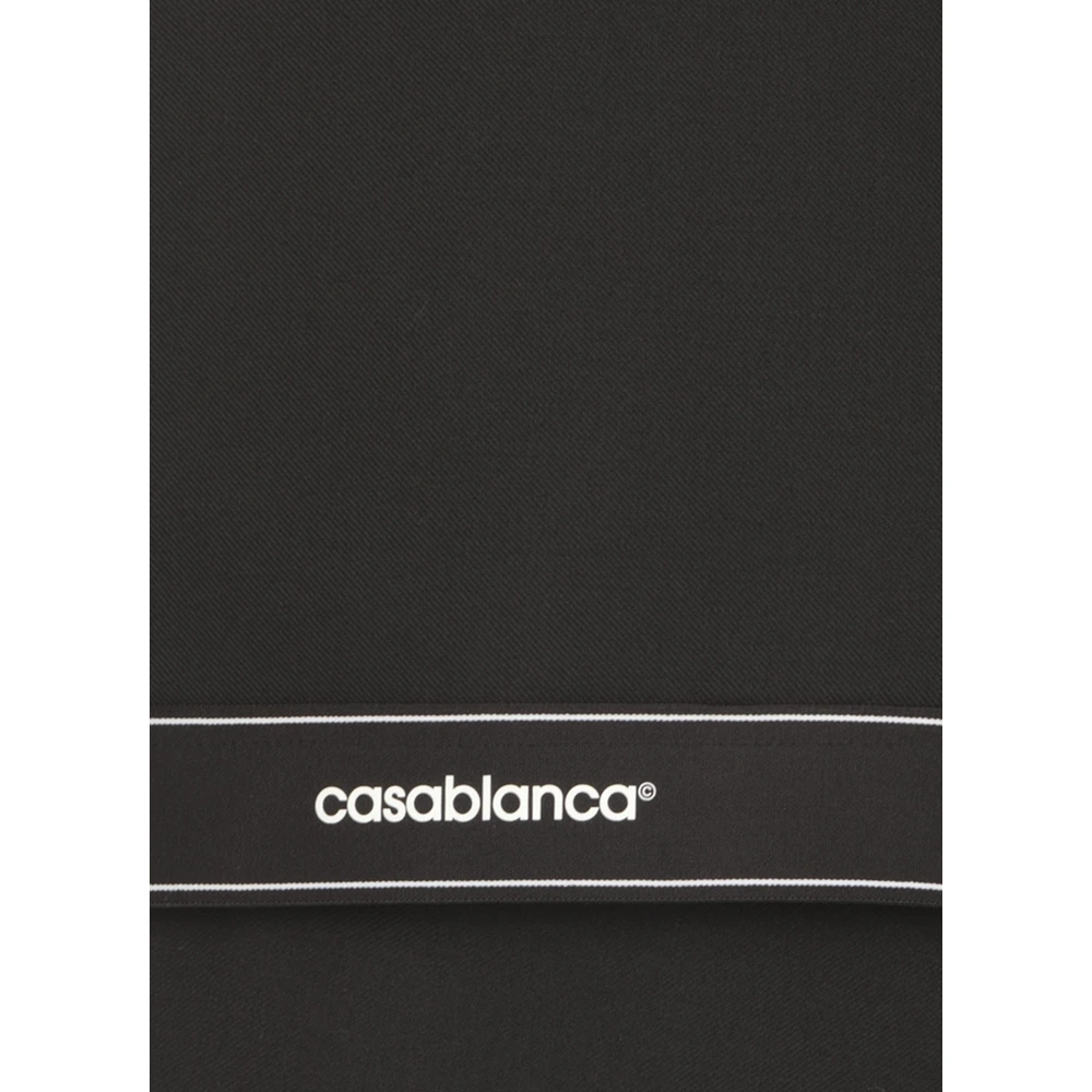 Casablanca Zwarte Jas Kraag Lange Mouw Rits Black Heren