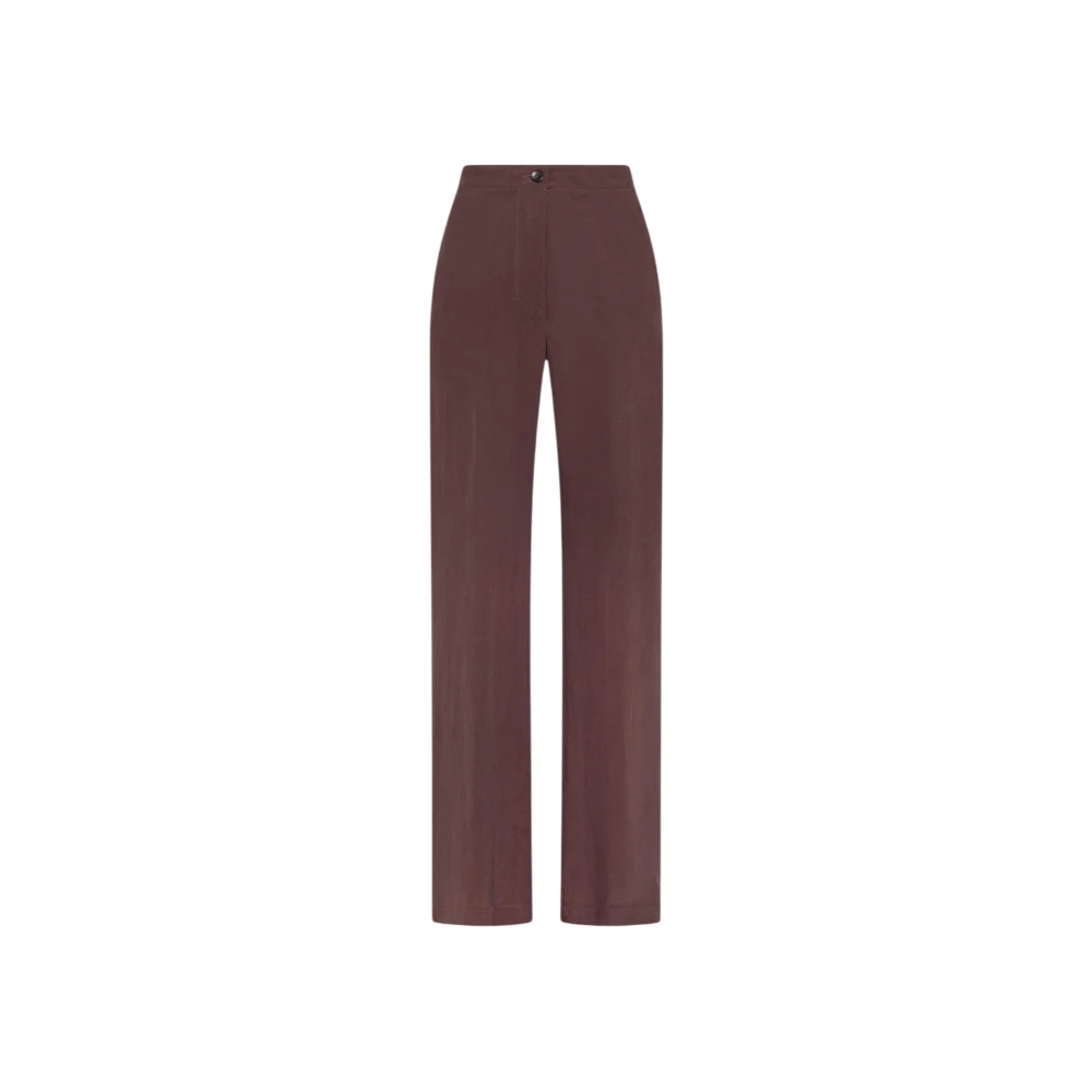 Seventy Brown Straight Trousers - Female - Straight Trousers - S - Trousers