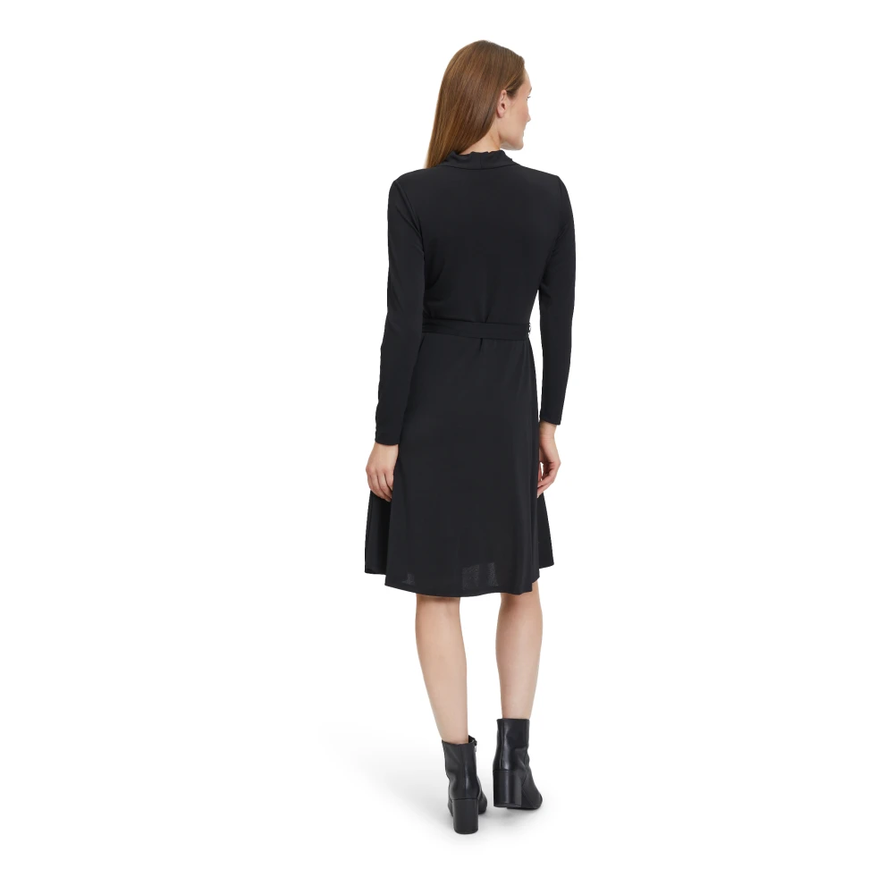 Vera Mont Jersey Jurk met Riem Black Dames