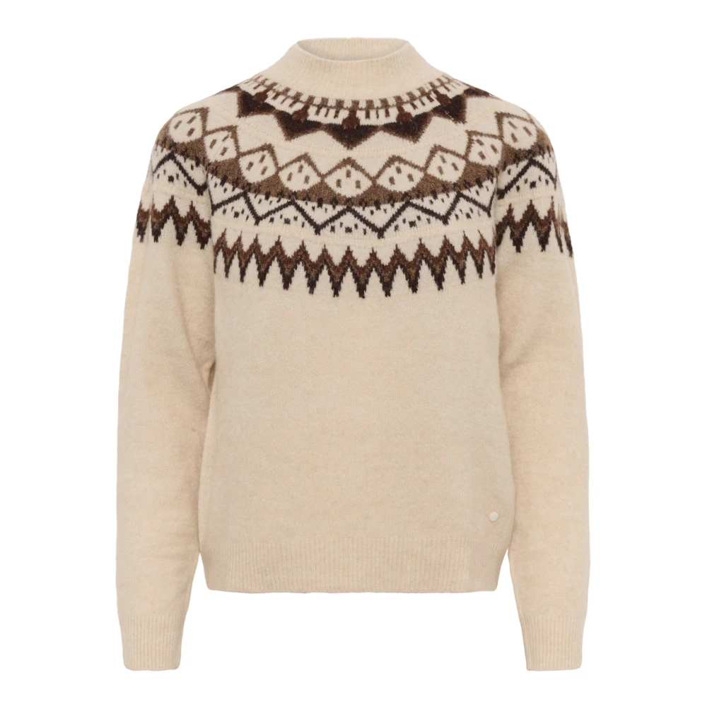 Cream Damen Oatmeal Melange Strickpullover "Damen Strickpullover Crcherrie" von Baur - Bild 3