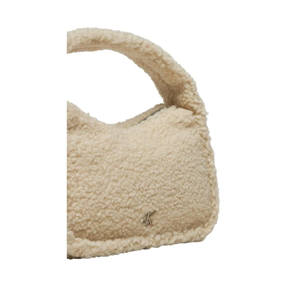 Calvin Klein Jeans Sherpa Mini Zip Eco-Vriendelijke Handtas Beige Dames