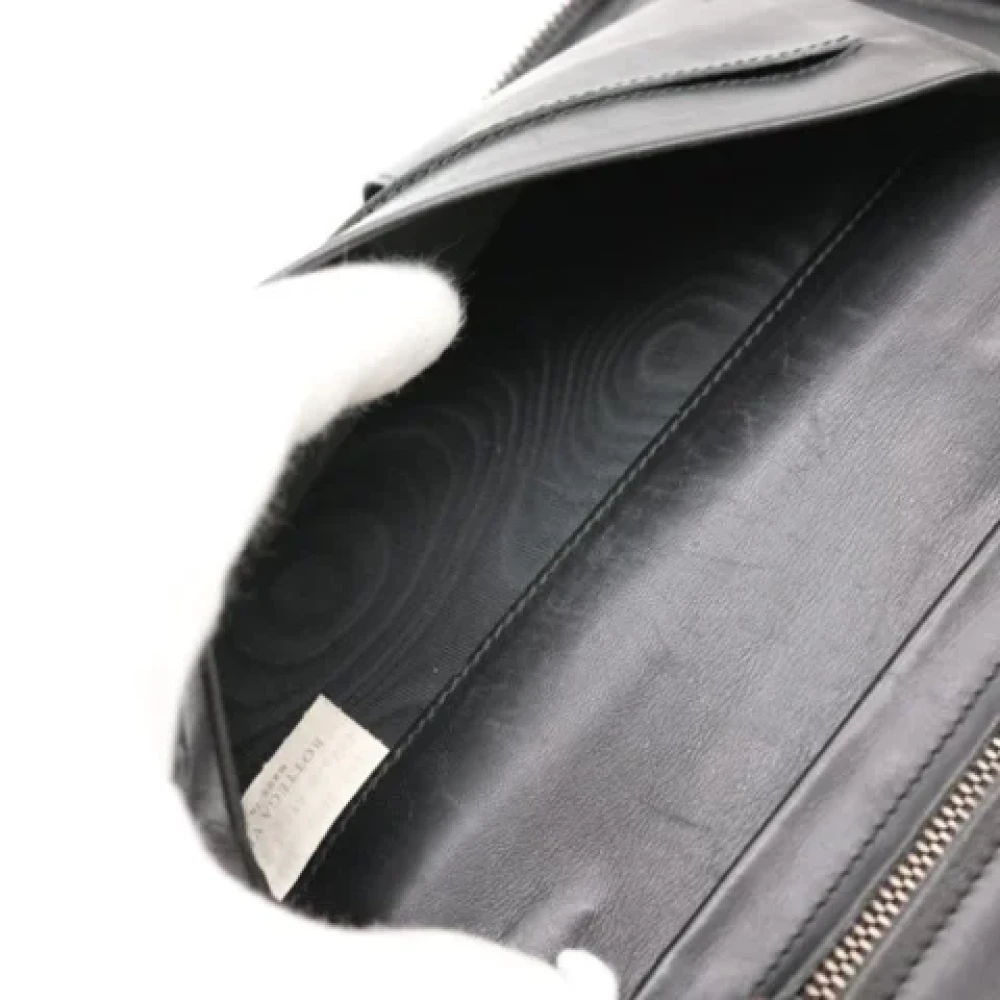 Bottega Veneta Vintage Pre-owned Leather wallets Black Dames