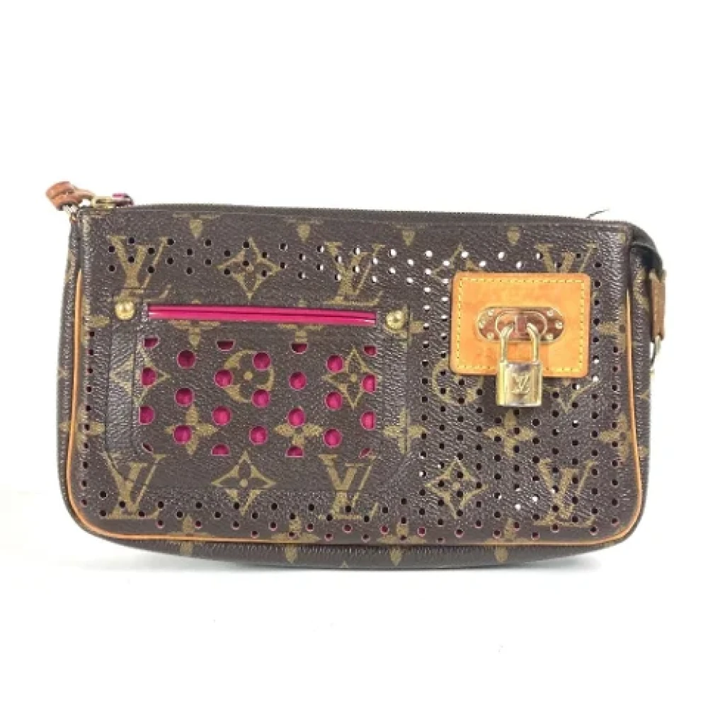 Louis Vuitton Vintage Pre-owned Canvas clutches Brown Dames