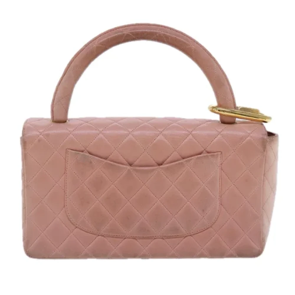 Chanel Vintage Pre-owned Leather handbags Pink Dames