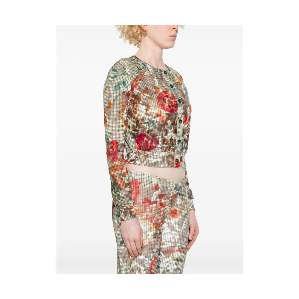Siedrés Mosgroene Knopen Trui Multicolor Dames