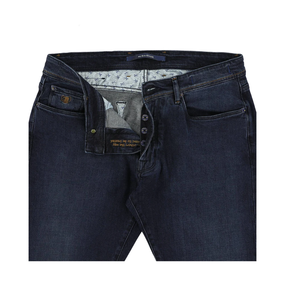 Atelier Noterman Denim Jeans in Rustiek Groen Blue Heren