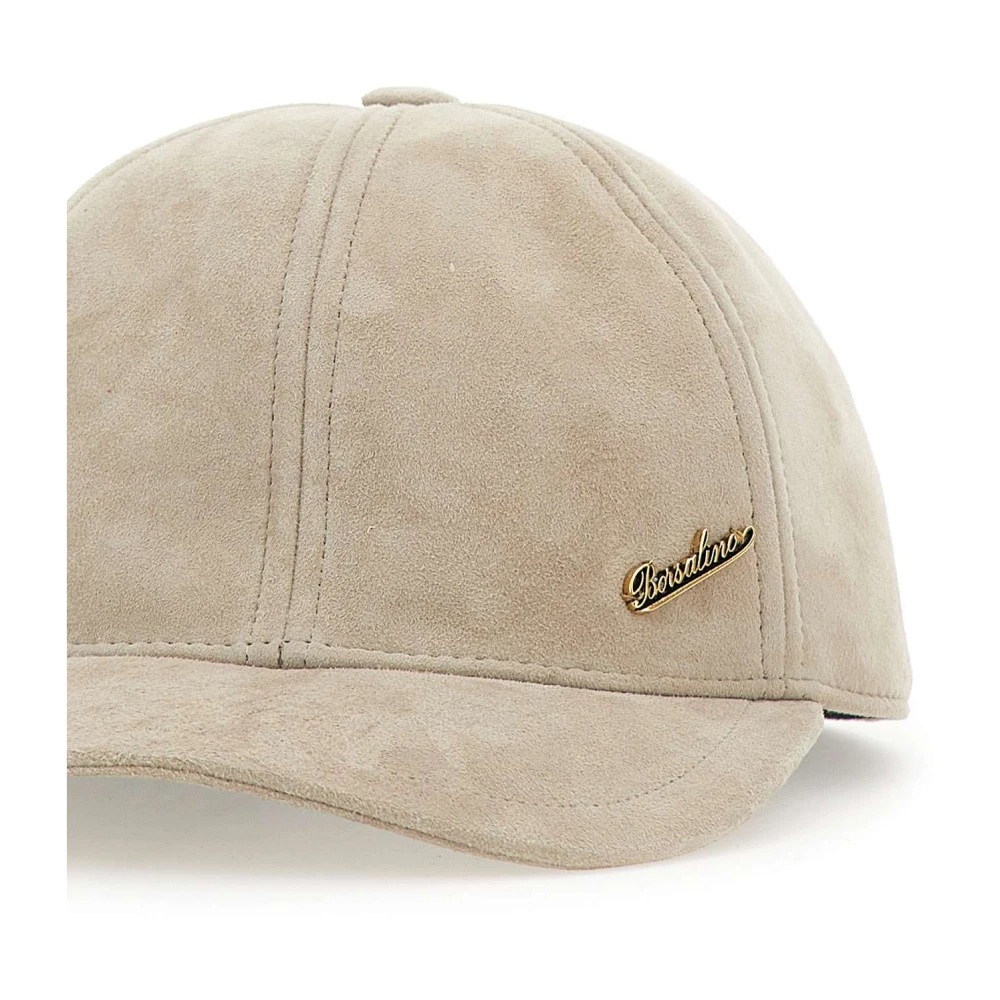 Borsalino Suède Baseballpet Beige Unisex