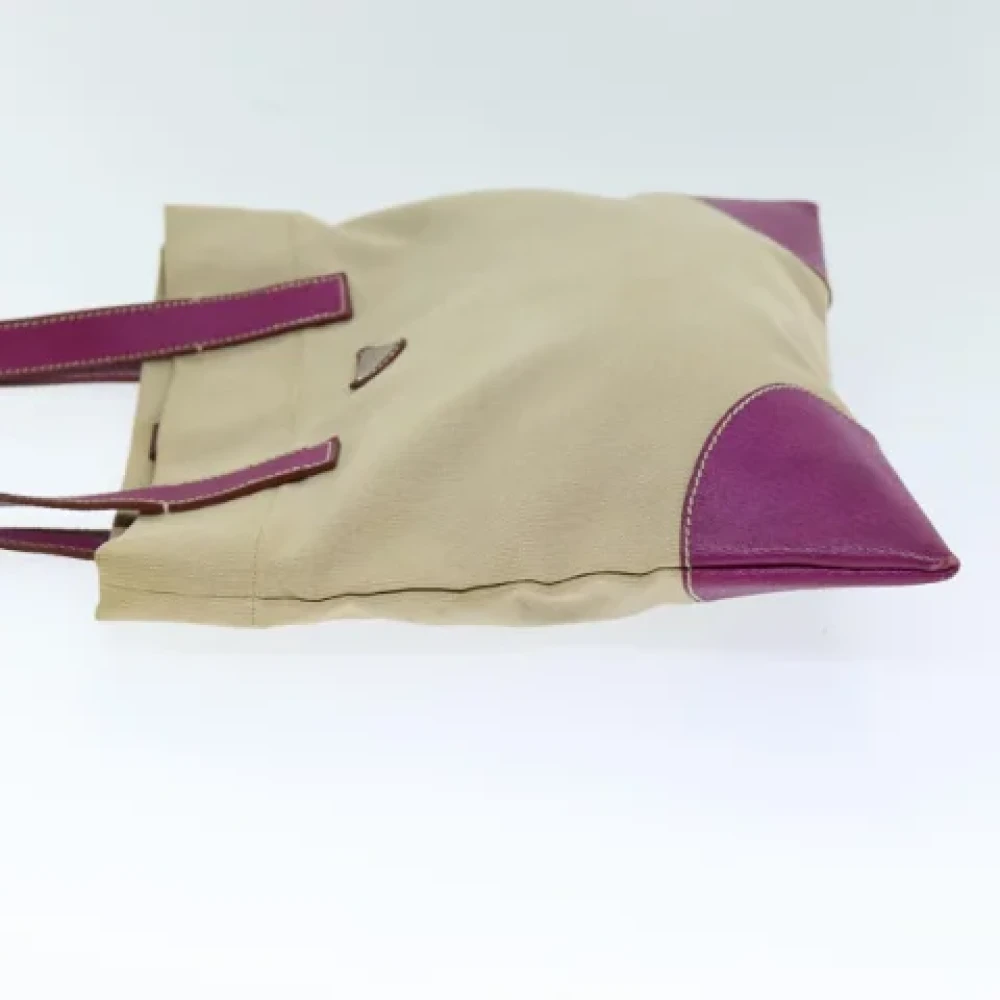 Prada Vintage Pre-owned Canvas totes Beige Dames
