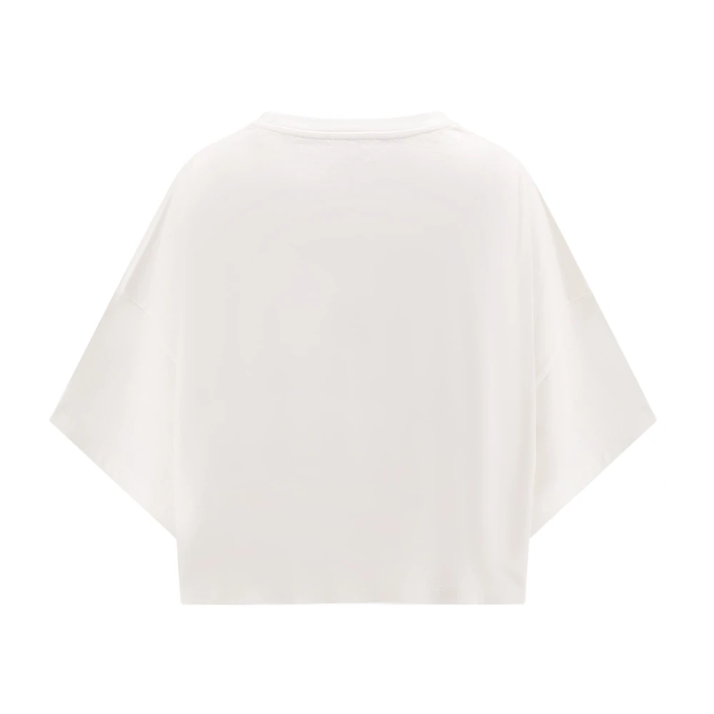 Chloé Maxi Logo Oversize Katoenen T-Shirt White Dames
