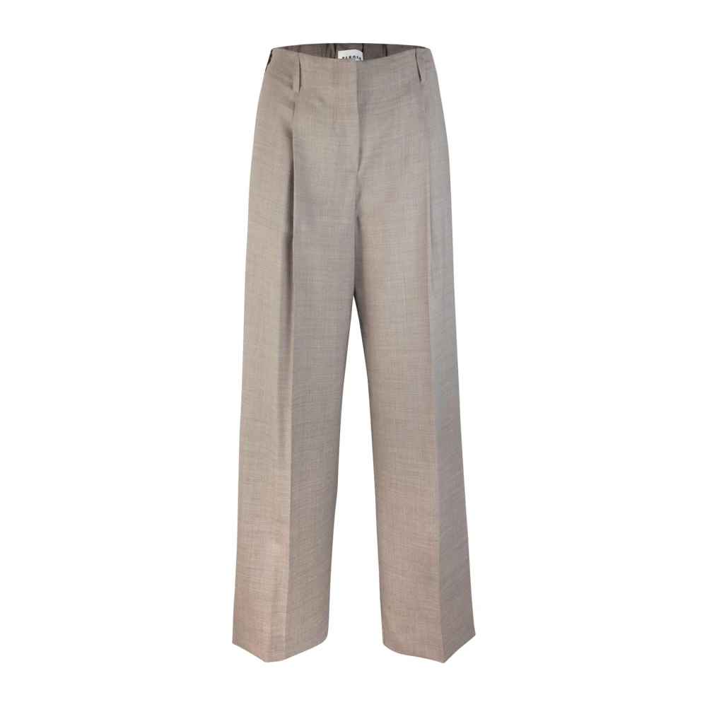 P.a.r.o.s.h. Wollen mix broek met knoopsluiting Beige Dames