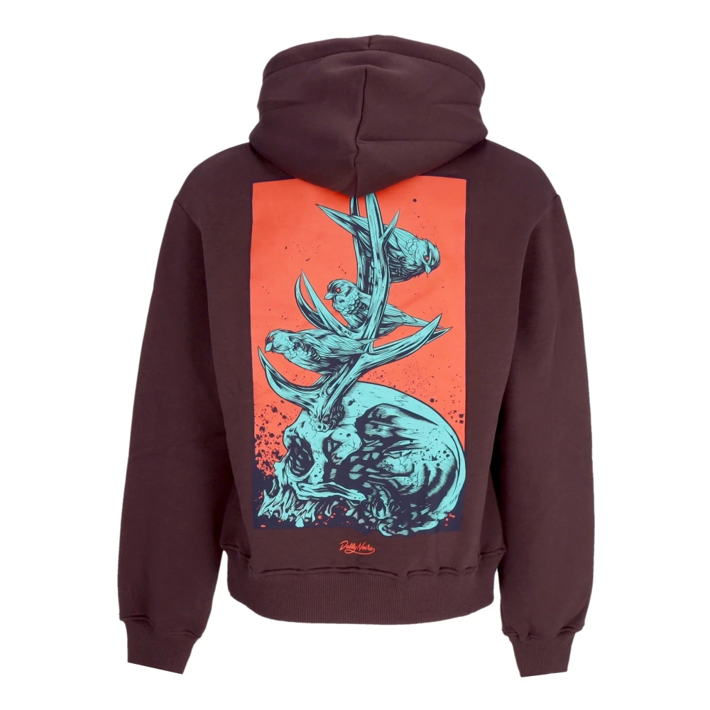 Dolly Noire Natuur Hoodie Paars Stof met Marsupium Purple Heren