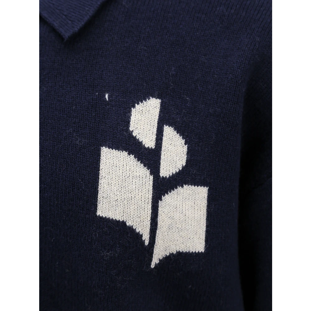 Isabel marant Sweater met geborduurd logo Blue Heren
