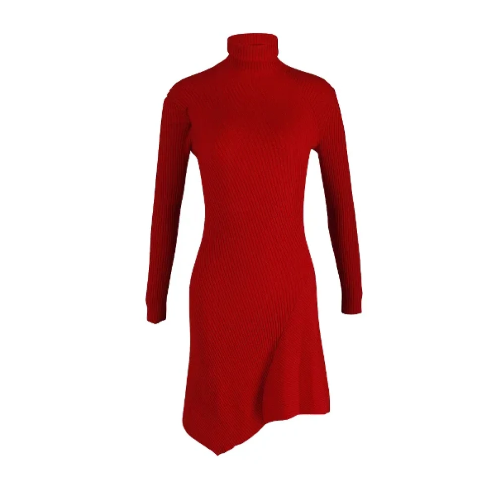 Balenciaga Vintage Pre-owned Wool dresses Red Dames