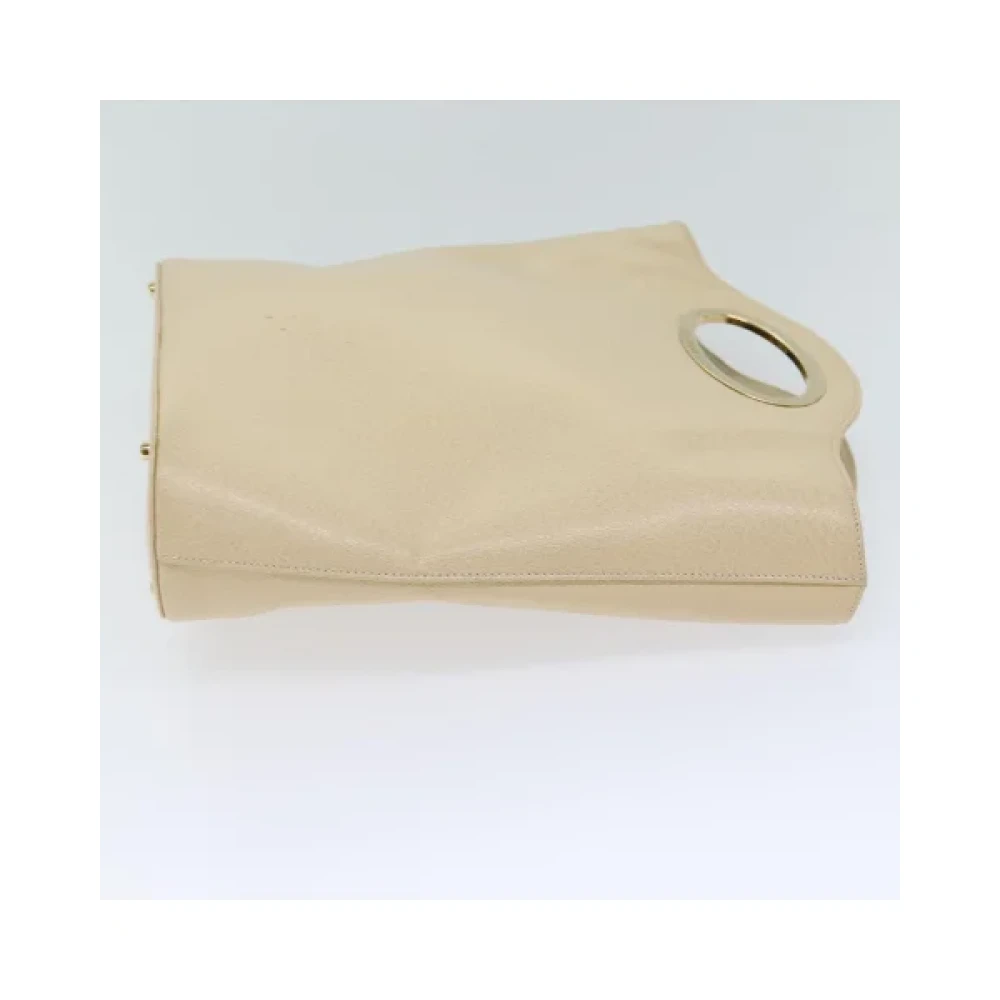 Gucci Vintage Pre-owned Leather handbags Beige Dames