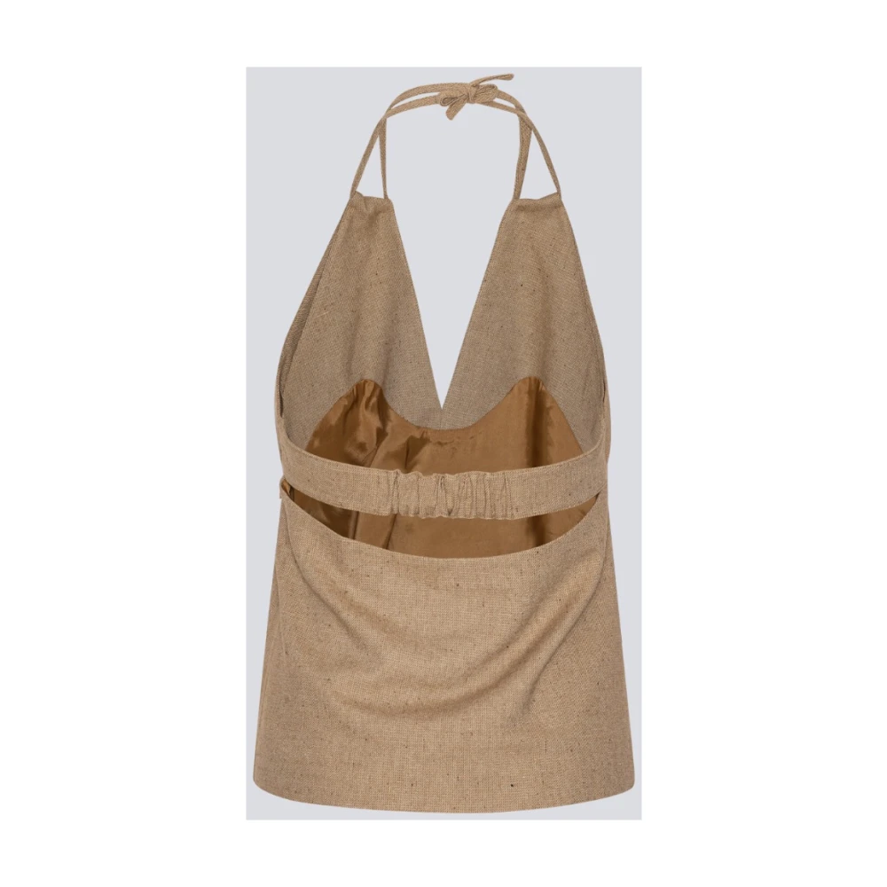 Remain Birger Christensen Sleeveless Tops Beige Dames