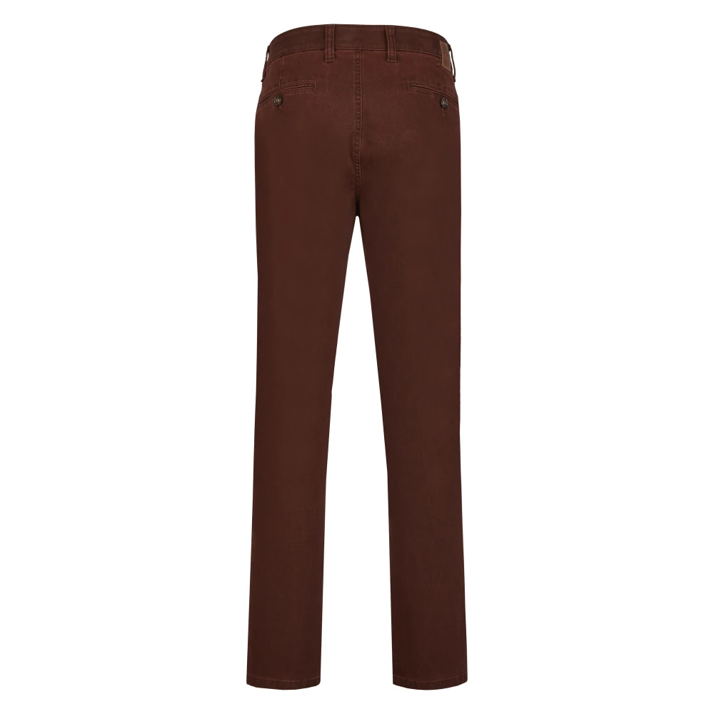 club of comfort Comfortabele platte voorkant broek met elastische tailleband Red Heren