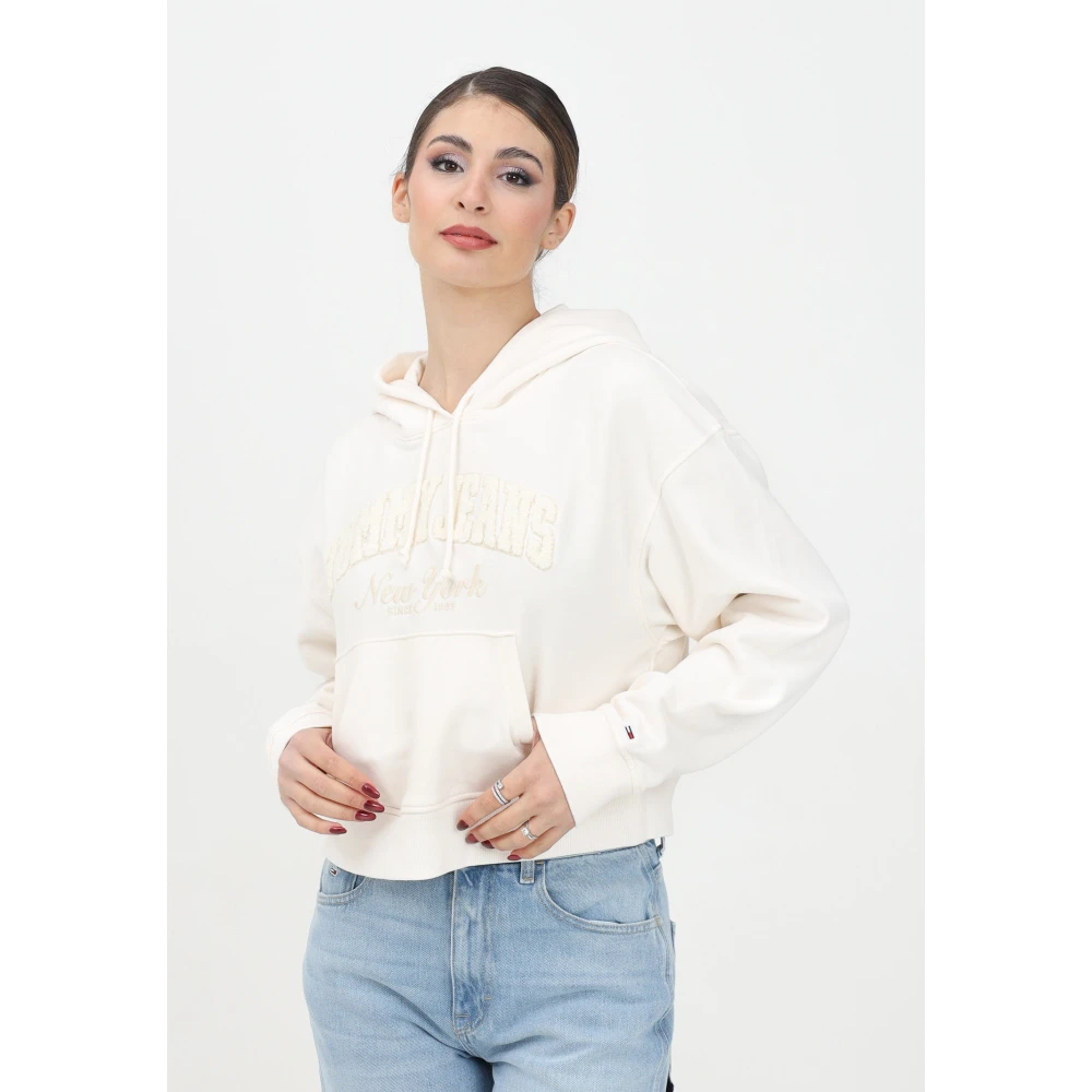 Tommy Jeans Vintage Hoodie Crème Beige Dames