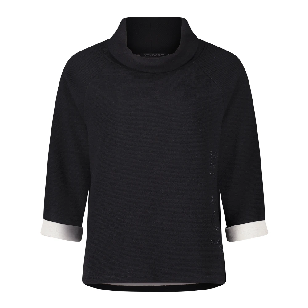 Betty Barclay Trendy Turtleneck Sweatshirt met Glitter Black Dames