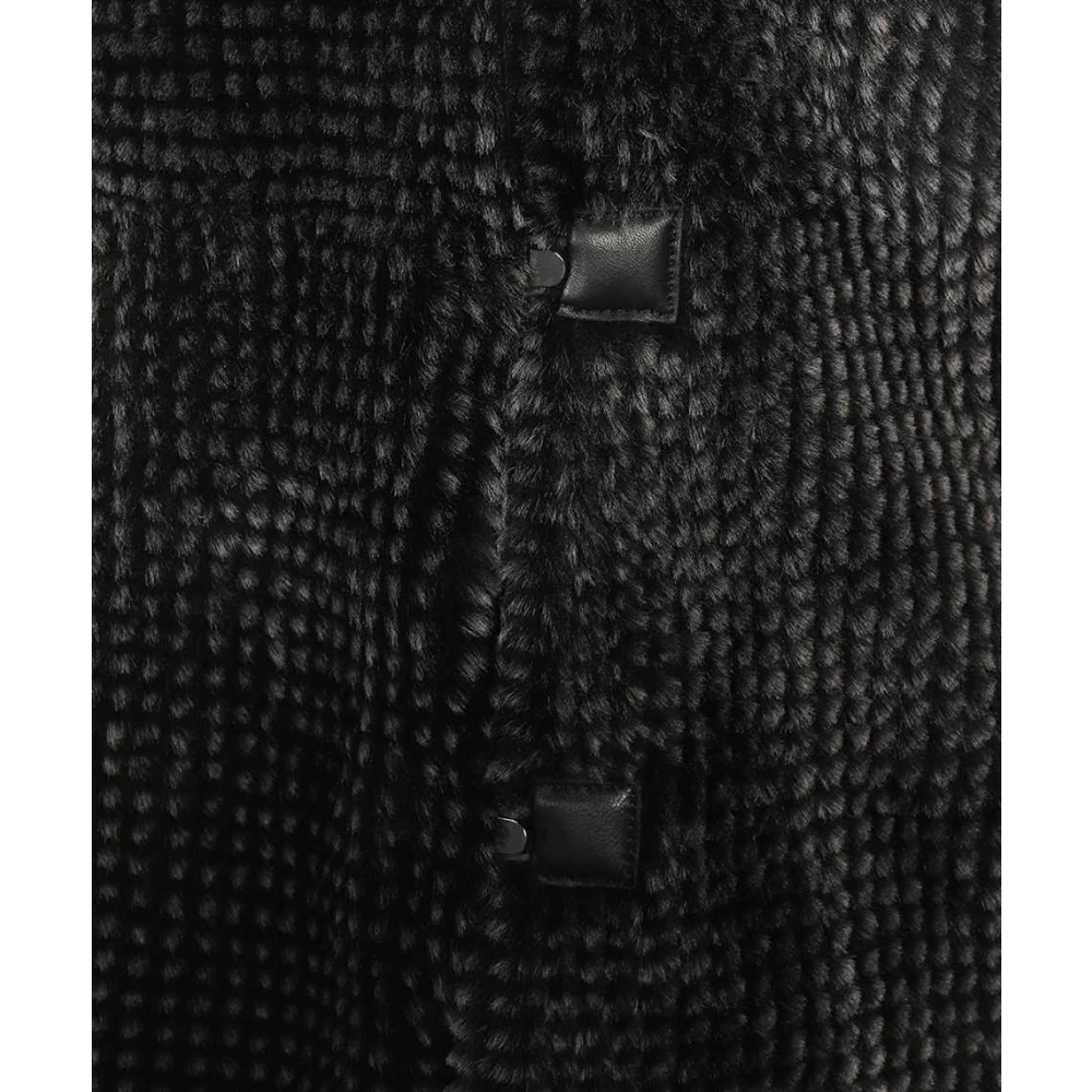 Emporio Armani Dubbelrijige Bontjas Gray Dames