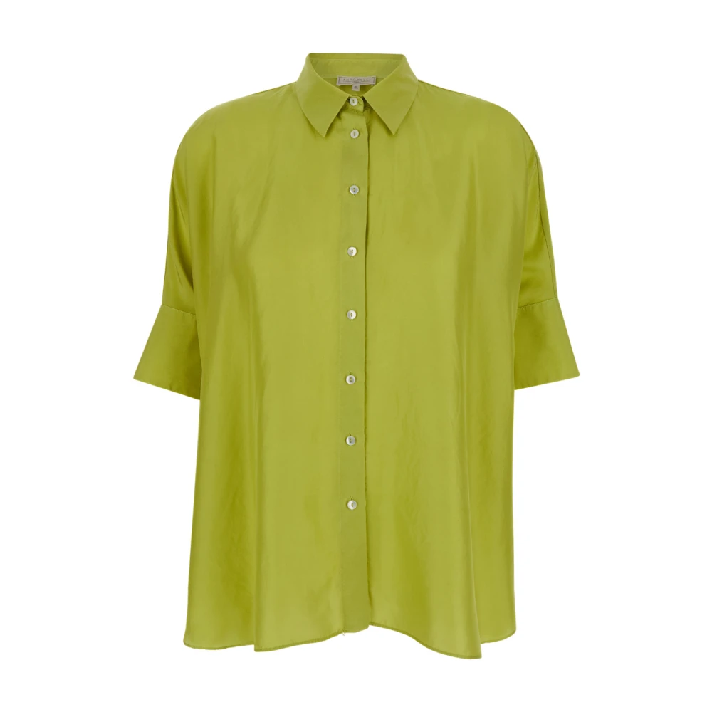 Antonelli Firenze Groene Bassano korte mouwen overhemd Green Dames