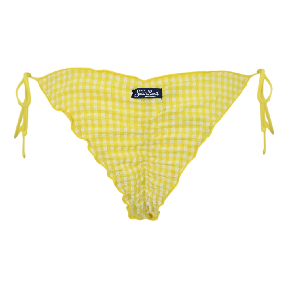 MC2 Saint Barth Zee kleding met ruitjesprint Yellow Dames