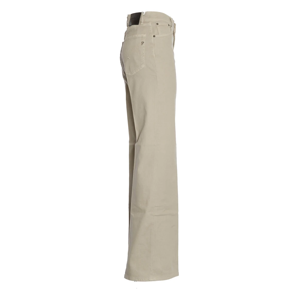 Dondup Wide Leg Jeans Colonial Aw24 Brown Dames