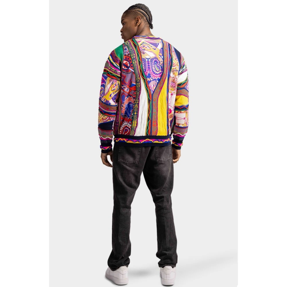 carlo colucci Heren Sweater met Klassieke Ronde Halslijn Multicolor Heren
