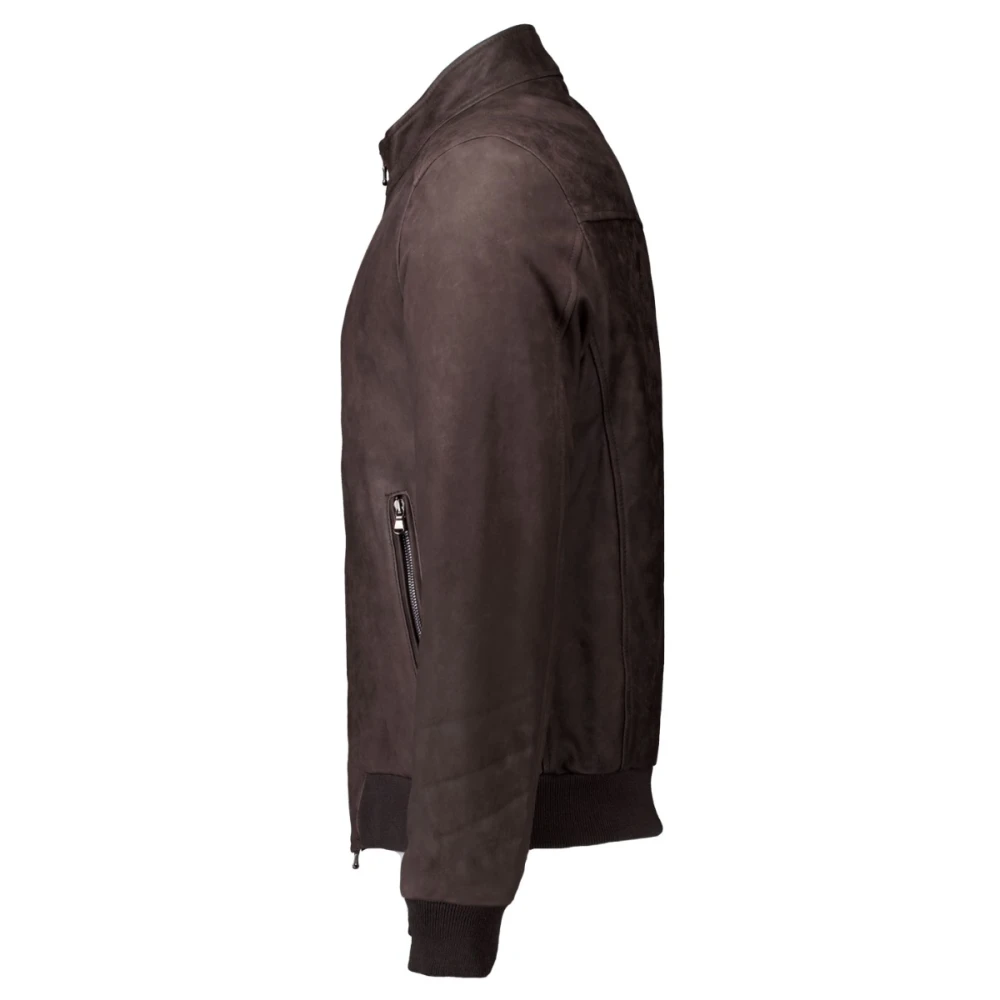 Barba Napoli Donkerbruin Dakota Leren Jas Brown Heren