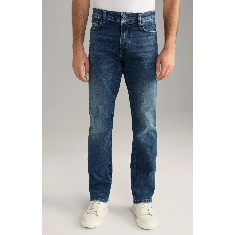 Joop! Donkerblauwe herenjeans met vervaagd effect Blue Heren