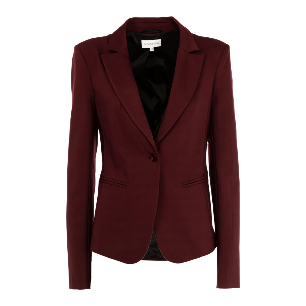 PATRIZIA PEPE Damesknoop Blazer Jas Brown Dames