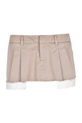 Korta bomullsshorts med dragkedja