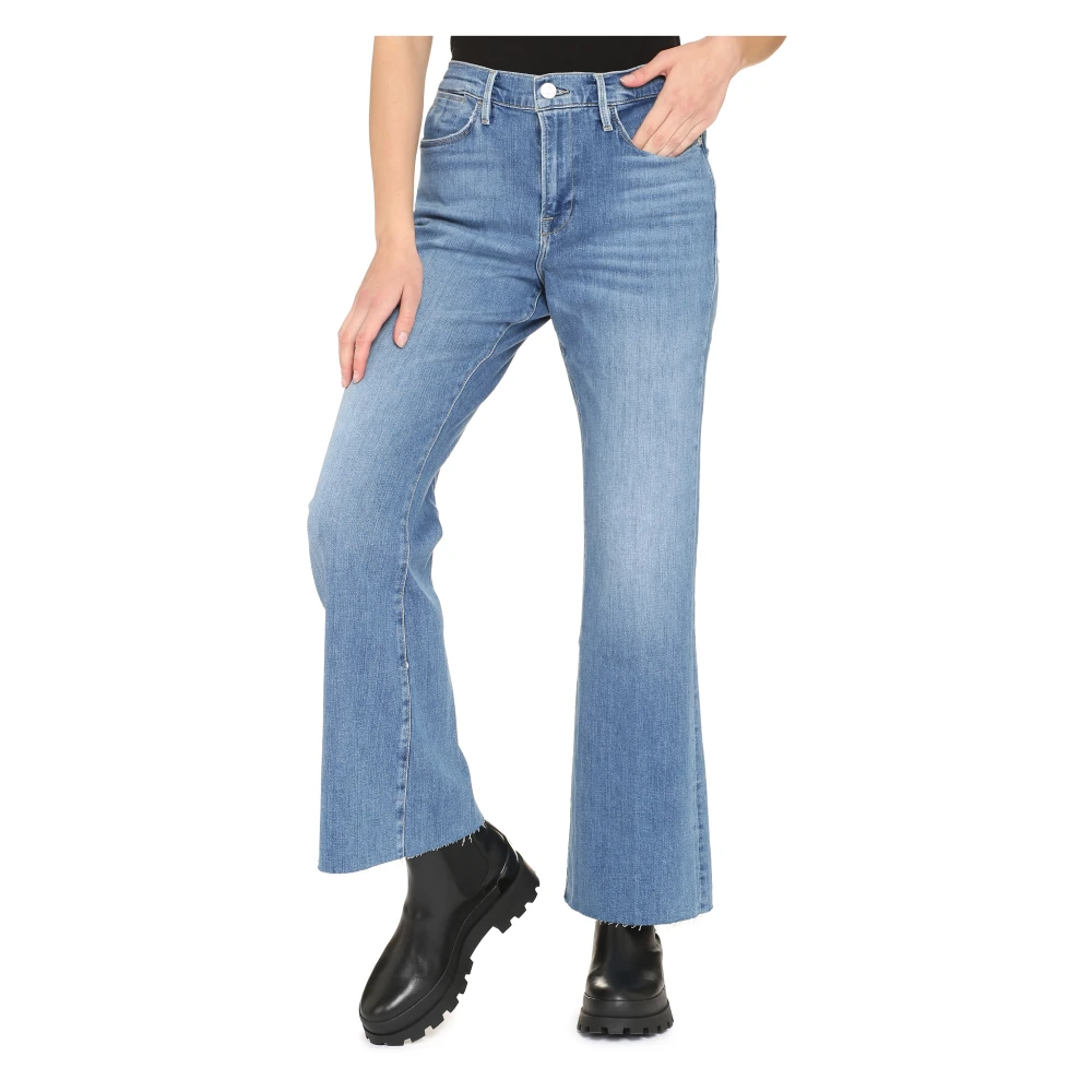 Frame Easy Flare Jeans met Contrast Stiksels Blue Dames