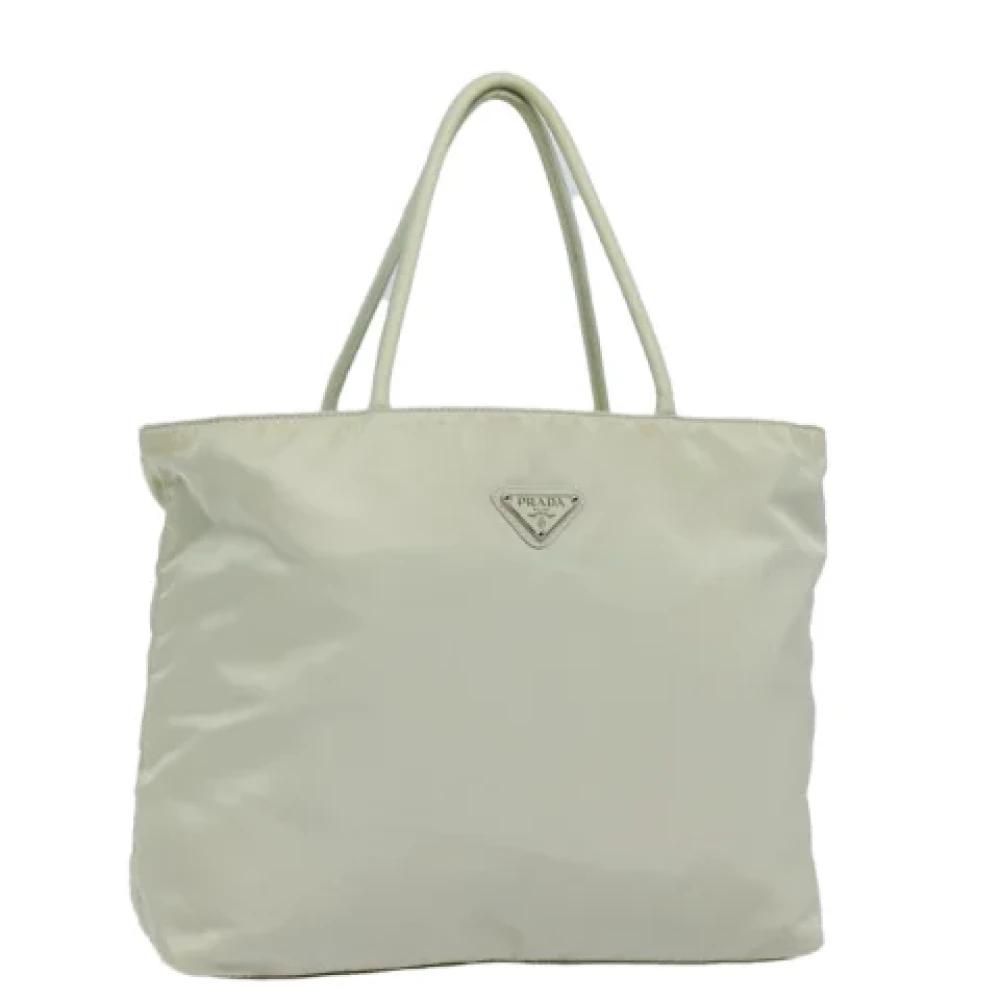 Prada Vintage Pre-owned Nylon handbags Gray Dames