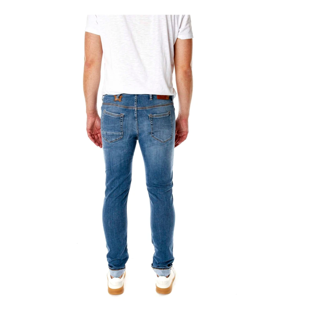 Blue de Gênes Slim Fit Mid Waist Jeans Blue Heren