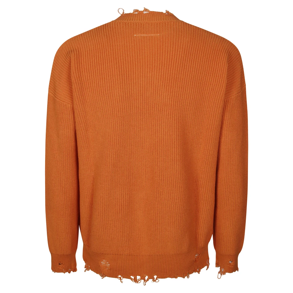 MM6 Maison Margiela V-hals trui Orange Heren