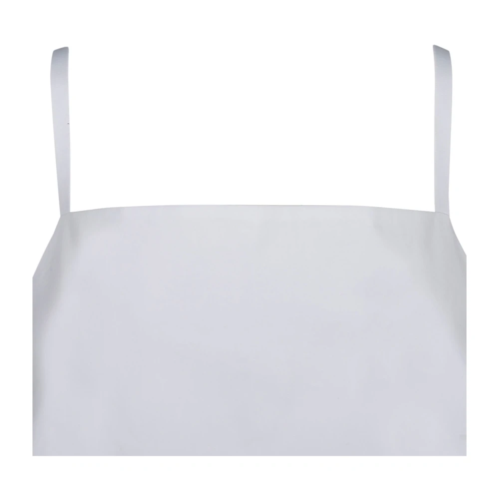 SPORTMAX Witte Katoenen Canvas Top met Bandjes White Dames