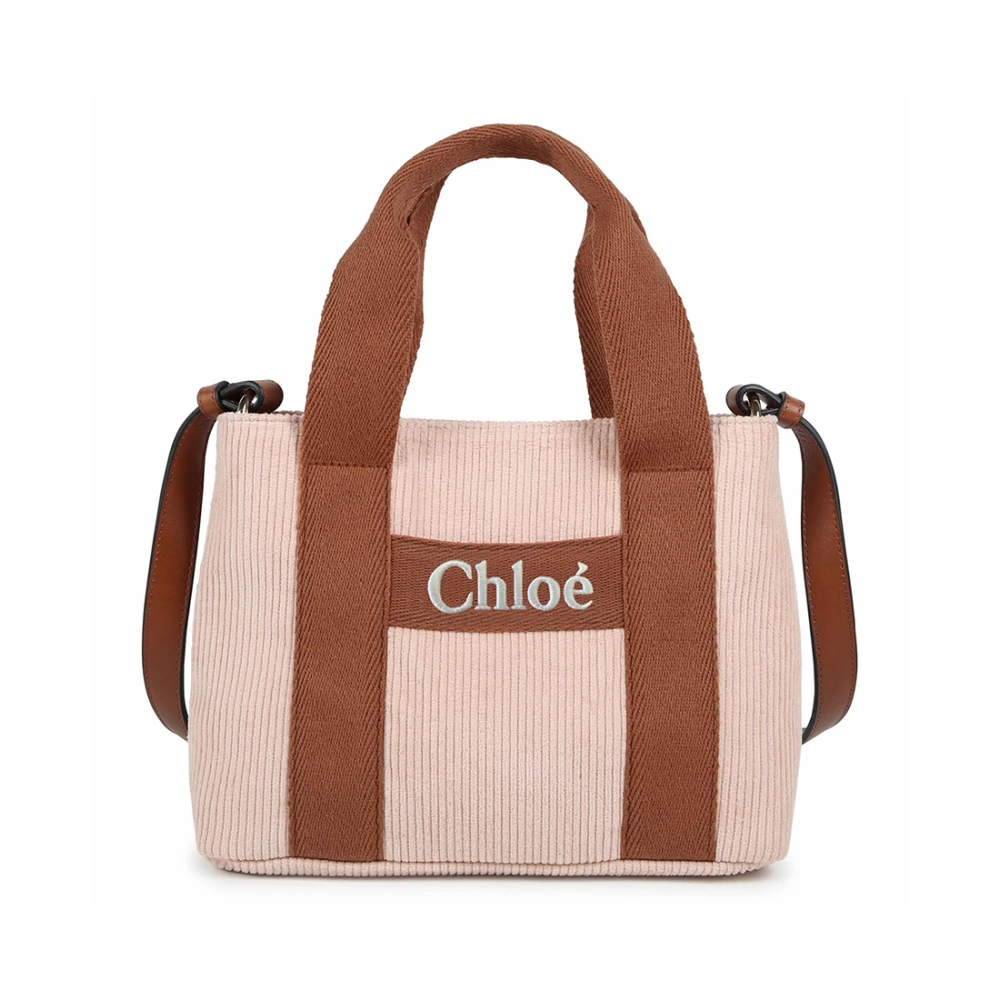 Chloé Rosa Corduroy Barn Axelväska Pink, Flicka