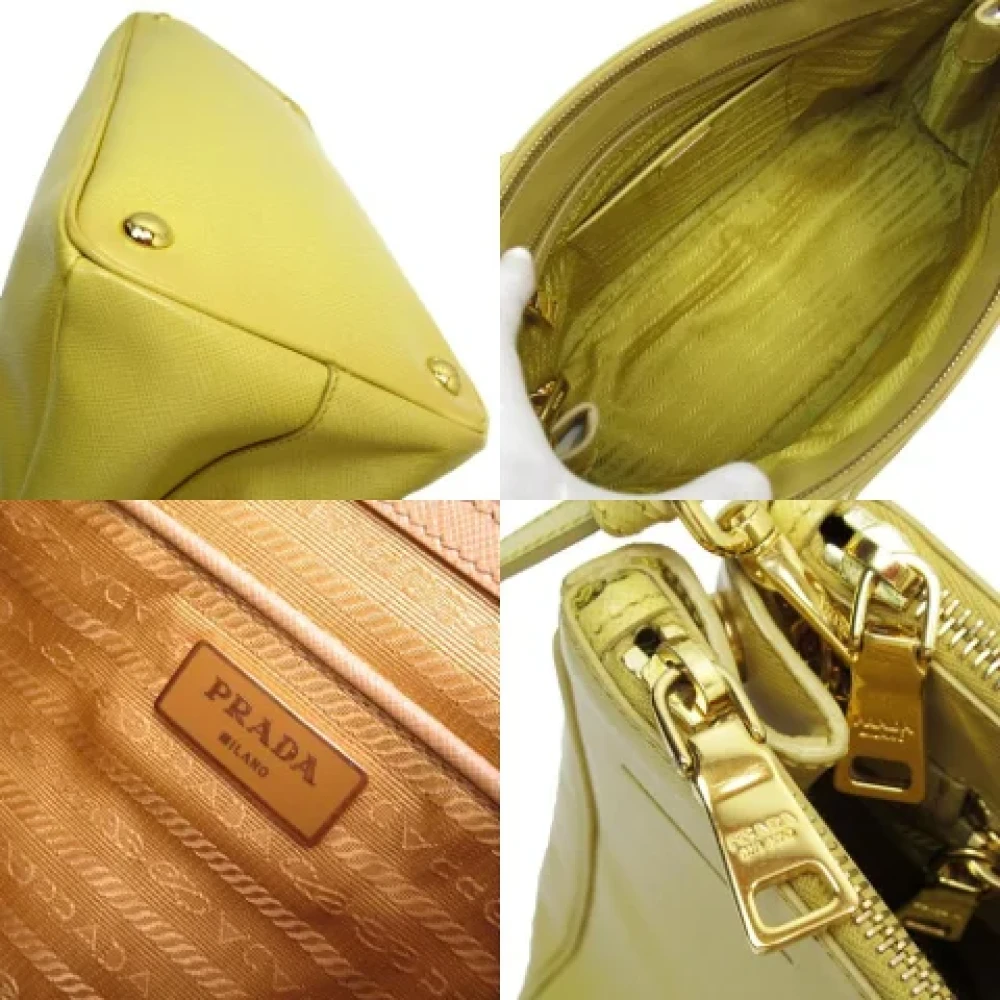 Prada Vintage Pre-owned Leather prada-bags Yellow Dames