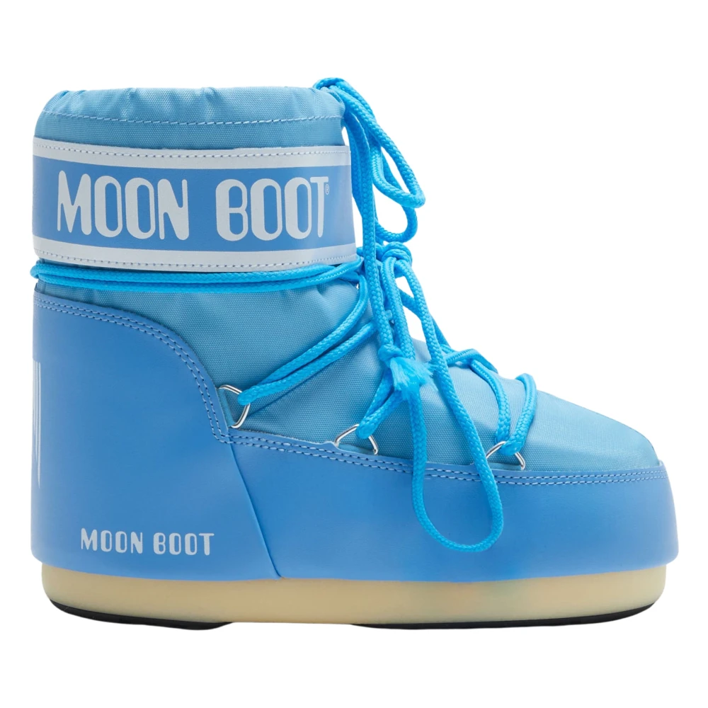 Moon Boot Boys Blue Boots,, Icon Low Boots Size 39 Eu