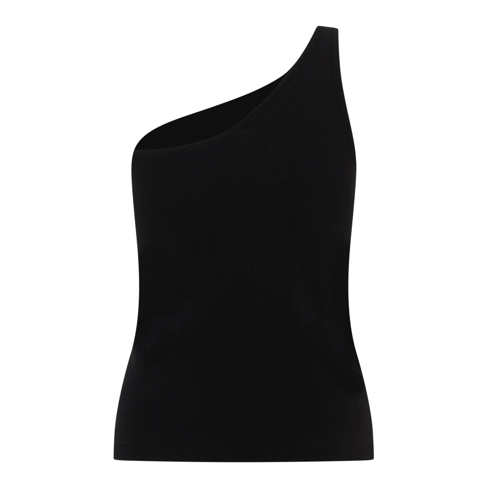 Givenchy Asymmetrische Katoenen Top met Kettingdetail Black Dames