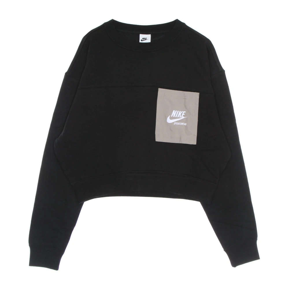 Nike Zwarte Fleece Crewneck Sweatshirt Black Dames