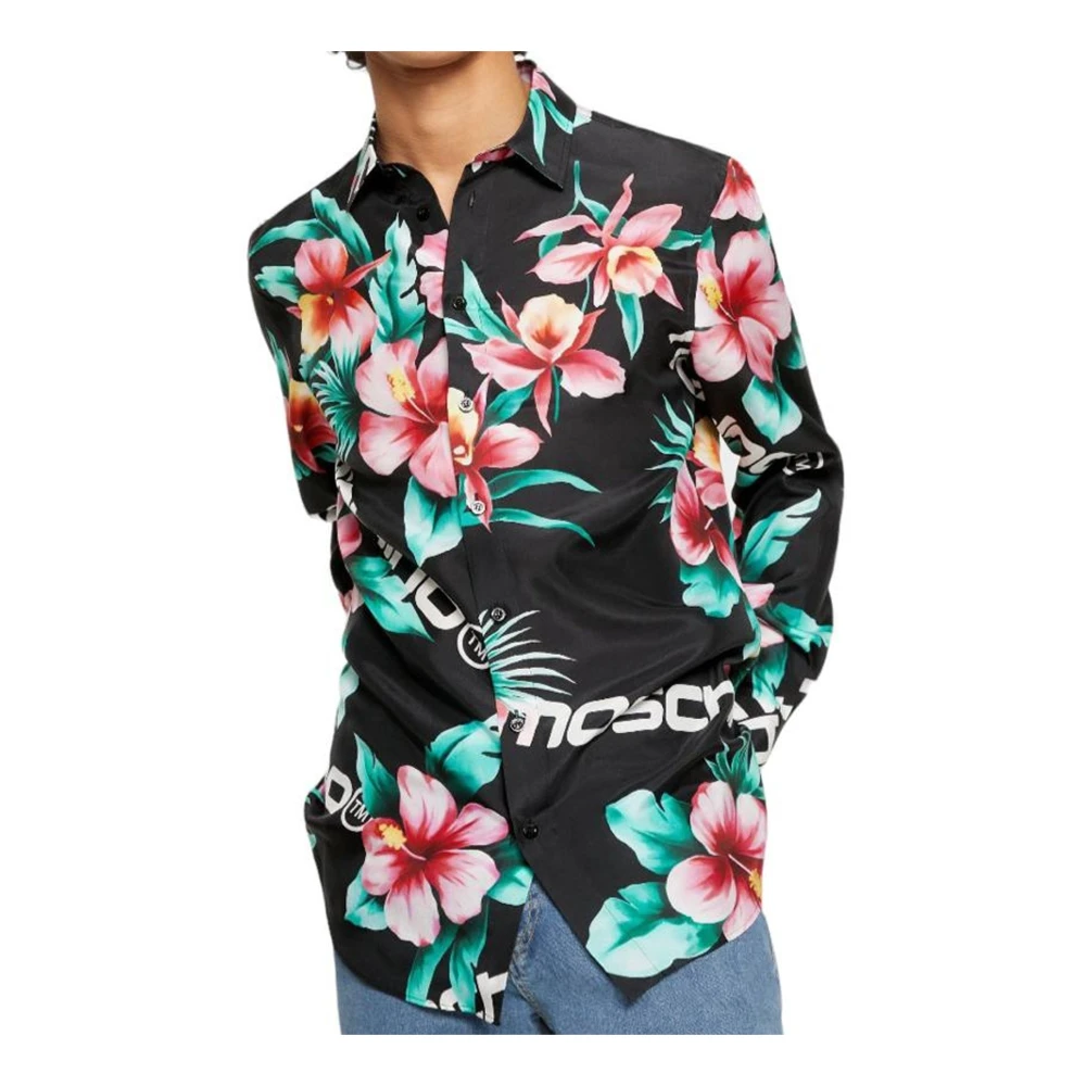 Moschino Zijden Overhemd met Bloemenprint Multicolor Heren