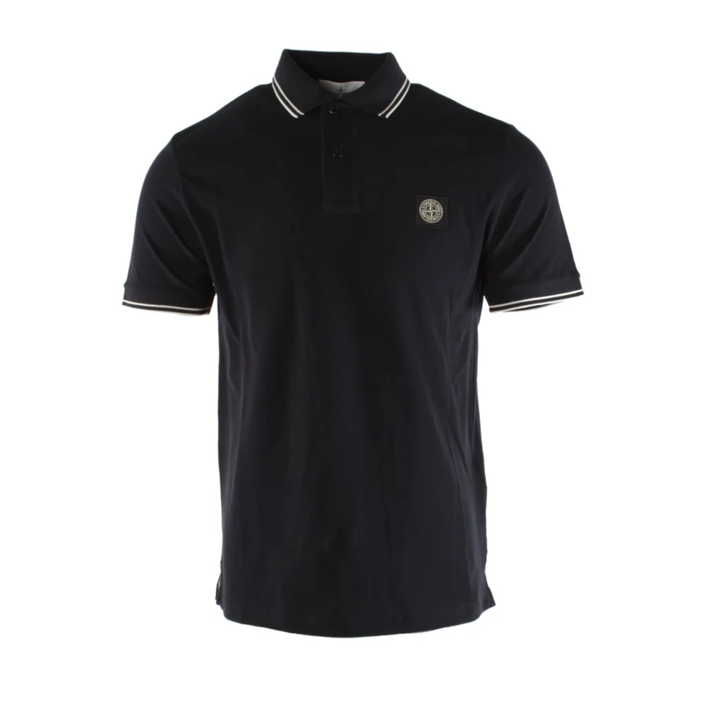 Stone Island Slim Fit Blauwe Polo Shirt Blue Heren