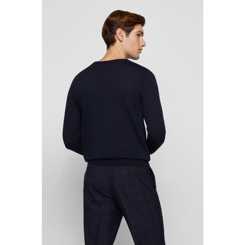 Hugo Boss Stijlvolle pull voor mannen Blue Heren