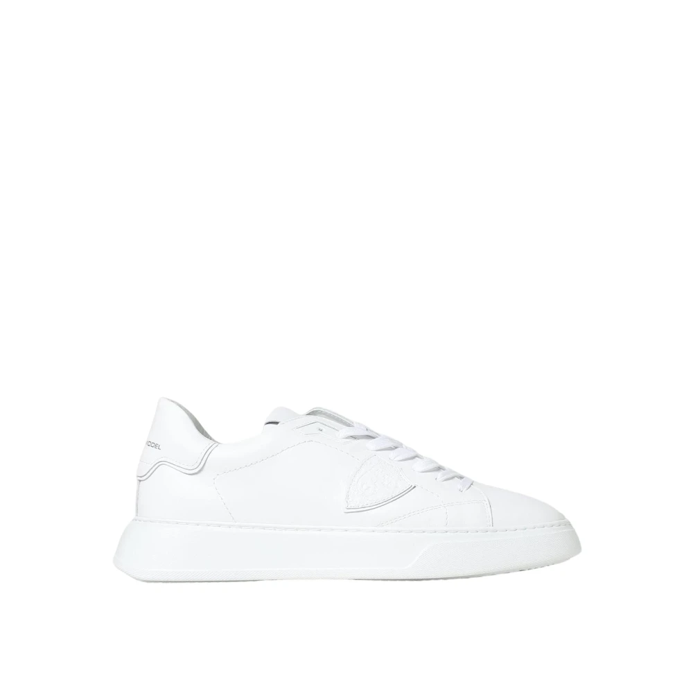 Philippe Model Men's White Sneakers, 10 Uk, Leather Trainers