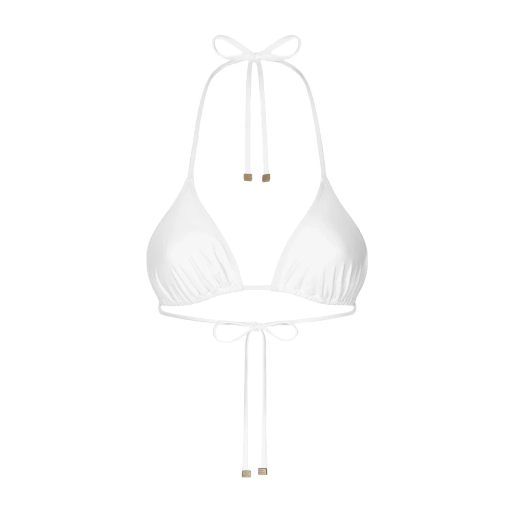 Dolce & Gabbana Women's White Triangle Bikini Top With Tie - Bikinis - S - Swimwear