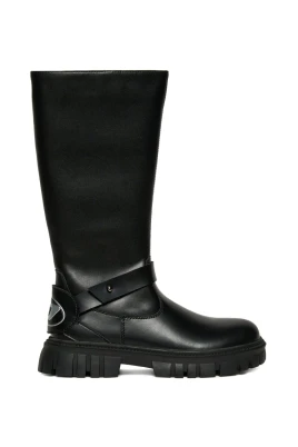 Svarta D-Hammer Boots med Sidoficka