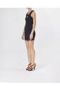 black-ribbed-logo-mini-dress