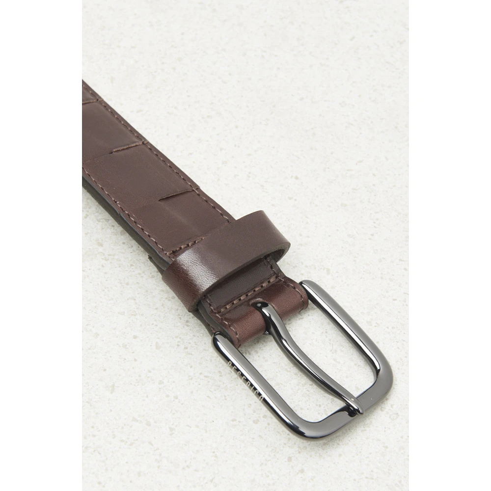 PESERICO Gevlochten leren riem Brown Unisex