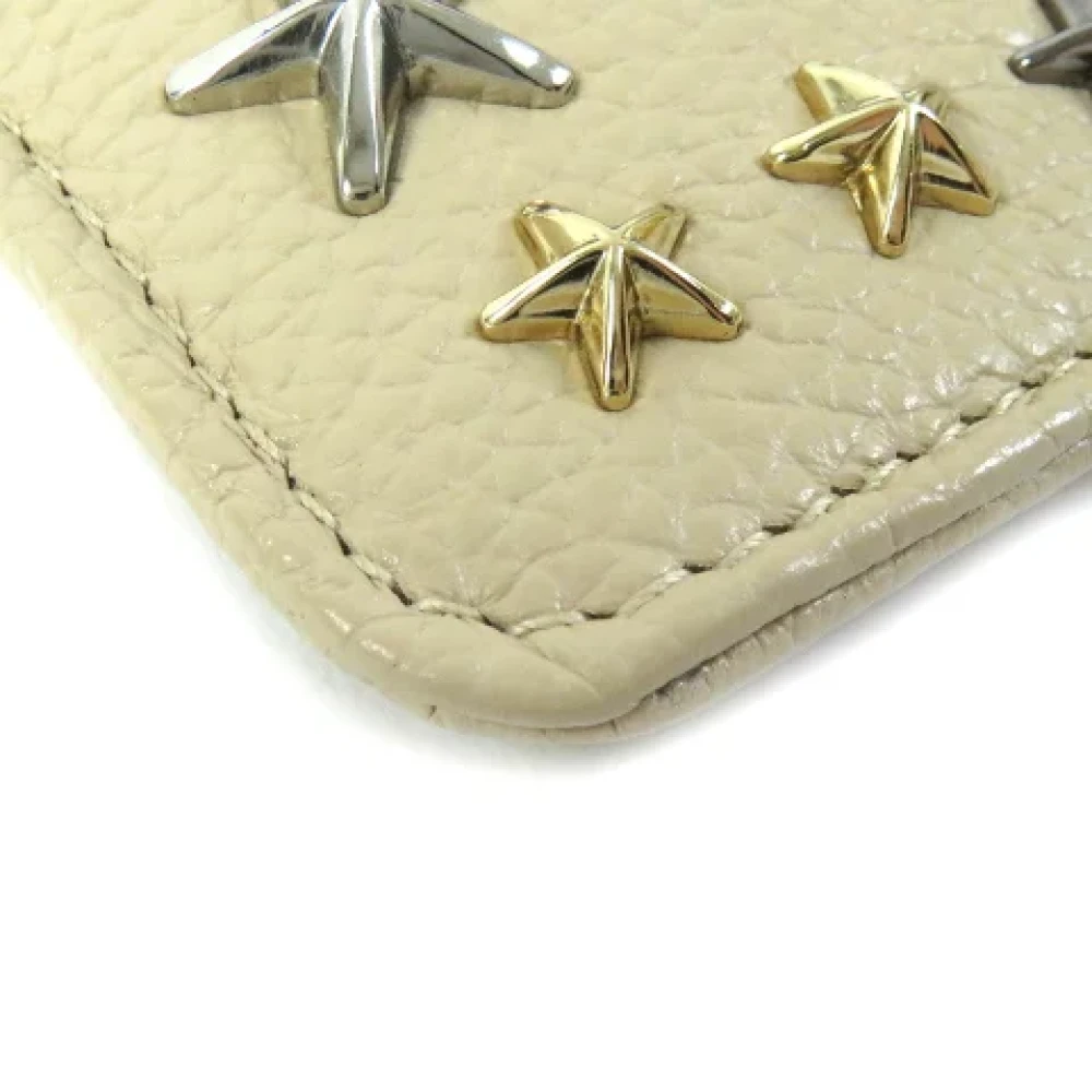 Jimmy Choo Pre-owned Leather wallets Beige Dames